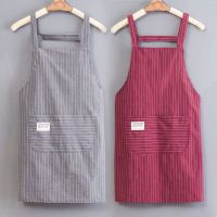 High quality new style
 Apron kitchen household cooking work factory pure cotton apron female work clothes dirty young beautiful apron foreign style