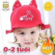 BABY TATTOO Fabric Bucket Hat With Rubber Patch Cute Rabbit Ear Kids