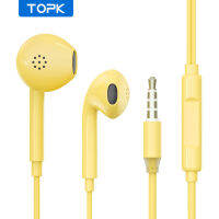 TOPK F17 หูฟังแบบมีสายแบบอินเอียร์ 3.5mm หูฟังสำหรับเล่นเกม Android สไตล์หูฟังขายส่งทั่วไป