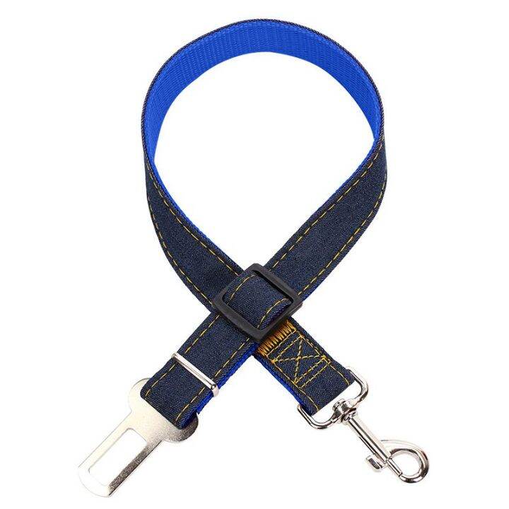 dog-seat-belt-2-pack-adjustable-pet-car-seatbelt-dog-harness-safety-leads-cat-vehicle-traveling-leash-19-27-inch-adjustable-length-blue