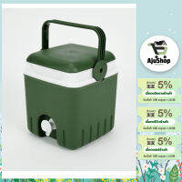 AjuShop-EVEREST COOLER BOX กระติกเหลี่ยมมีก๊อก 4 ลิตร สีเขียวทหาร