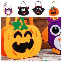 OGF2150 ผ้าไม่ทอ ถุงขนมฮาโลวีนแบบทำมือ แบบพกพาได้ ค้างคาวผีผี DIY Trick or treat BAG หัตถกรรมทำมือ แดวูมอน อนุบาลอนุบาล