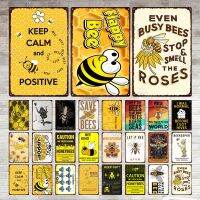 Honeybee Vintage ป้ายโลหะดีบุกแผ่น Beekeeper Slogans โลหะ Plaques ฟาร์มสวนตกแต่งบ้าน Wall Art ภาพวาดเหล็ก New