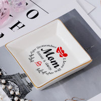 Square Phnom Penh White Ceramic Jewelry Tray Ornaments Decorative Bowl Dinner Plates Ring Earrings celet Dish