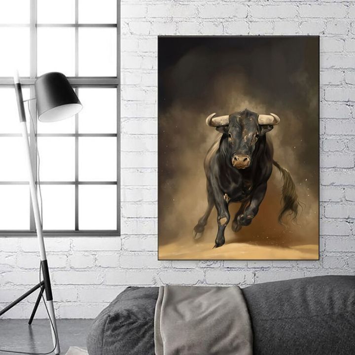บทคัดย่อสัตว์ผ้าใบภาพวาด-โมเดิร์นสีสัน-bull-โปสเตอร์และพิมพ์ภาพผนังศิลปะสำหรับห้องพักตกแต่งบ้าน-cuadros