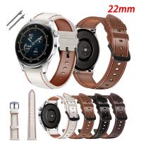 ♂✇ 22 มม.สายรัดสำหรับสร้อยข้อมือ Huami GT3 สำหรับ Samsung Watch 3 45 มม.เกียร์ S3 เปลี่ยนสายเข็มขัดหนังแท้