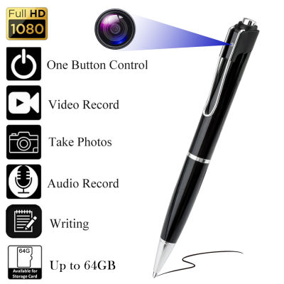 ปากกากล้อง HD 1080P แบบพกพา2023ใหม่สายลับแบบซ่อนสวมใส่ได้กล้องจิ๋วปากกาเขียนบันทึกวิดีโอเครื่องบันทึกเสียงลูป