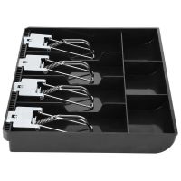 Cash Drawer Register Insert Tray Replacement Cashier with Metal Clip 4 Bills 3 Coins for ty Cash Money Storage Box