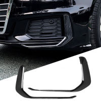 For Audi A6 C8 2019-2021 Car Front Fog Lights Lamps Stickers Frame Cover ABS Chrome Trim Decoration Exterior Auto Accessories