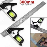 ❀ 300mm Square Ruler Set Kit (12 quot;) Adjustable Engineers Combination Try None Right Angle Ruler With Spirit Level and Scriber New