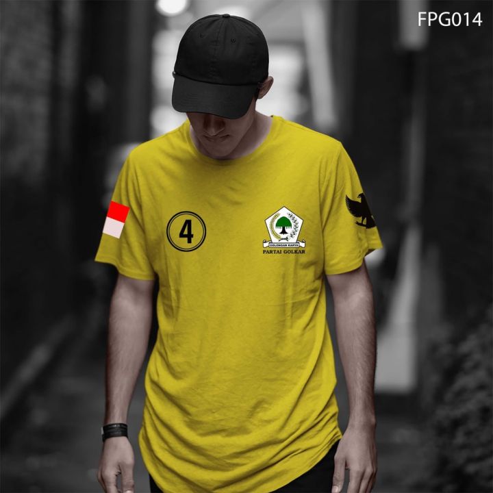 Kaos Partai Golkar Terbaru Lengan Pendek Baju Partai Golongan Karya All Size Jumbo Kaos Distro