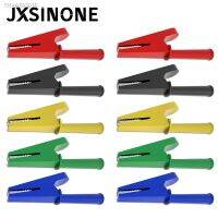 ☼✓ JXSINONE P2002.10L 10PCS Fully Insulated Alligator Clip with 4mm Jack Safety Crocodile Clamps for Banana Plug or Welding 30A