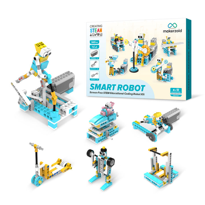 smart-robot-หุ่นยนต์-coding-kit-scratch-kodiicode-makerzoid-ตัวต่อเลโก้-หุ่นยนต์โรบอท-หุ่นยนต์บังคับ-ผ่านมือถือแท็บเล็ต-steam-educational-programmable-robot-kit