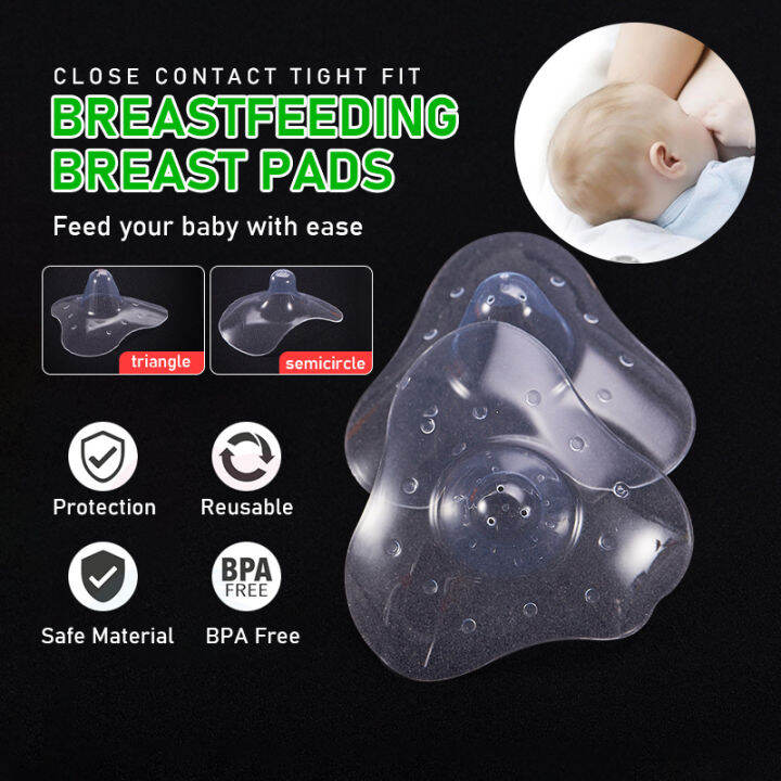 2Pcs Silicone Nipple Shield Breastfeeding Nipple Protector With Box