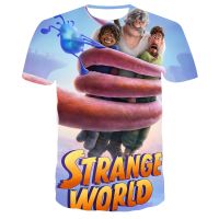 New Disney T-Shirts Strange World Cartoon Anime 3D Print Streetwear Men Women Fashion Oversized T Shirt Kids Tees Tops Clothing