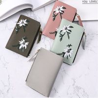๑♘℡ 2022 New Womens Short Wallets Fashion Small Money Coin Purses Ladies PU Leather Folding Coin Card Holder Pouch For Girls Clutch
