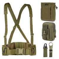 Tactical Molle Waist Belt CS Military Wide Waist Girdle with Shoulder Strap Outdoor Active Training Hunting Army Battle Belt