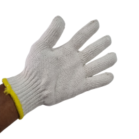 ถุงมือผ้า ถุงมือทอผ้าฝ้าย  ถุงมือผ้าเอนกประสงค์ 7ขีด 12 คู่ อย่างหนา สีขาว สีเทา ราคาถูก