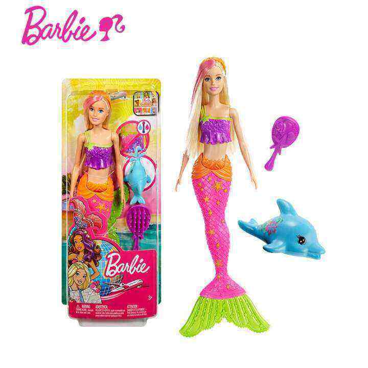 Barbie's color-changing mermaid in water can enter the water ...