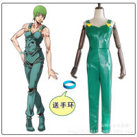 มู่ตง JOJO การผจญภัยที่ยอดเยี่ยมของทะเลหิน cos เสื้อผ้า JOJO Xu Lun cosplay กางเกงเอี๊ยมพร้อมส่ง ~