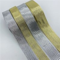 【CC】 15mm 20mm 5yards Gold Grosgrain Polyester Hair Bow Wedding Decoration Wrapping