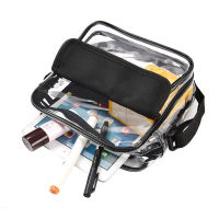 Women Transparent Zip Purse Security Tote Plastic Bag