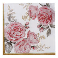 10/20 pcs 33 ซม. สีชมพู Rose Decoupage กระดาษเช็ดปาก Vintage ดอกไม้ Serviette DIY Craft กระดาษทิชชูปาร์ตี้บนโต๊ะอาหารงานแต่งงาน Xmas Decor-DFDAG STORE