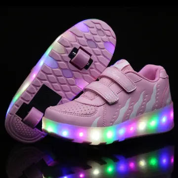 heelys with two wheels and lights