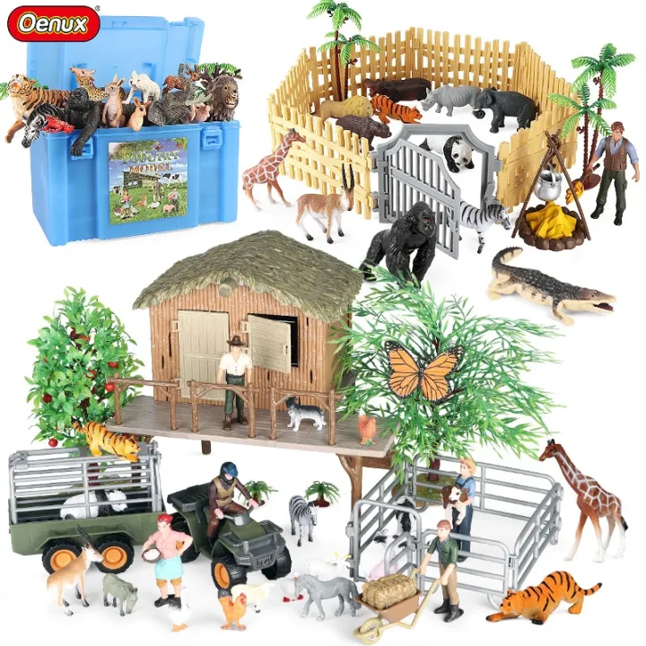Oenux Simulation Animals Playset Series Horse Stable Farm Wildlife Dog Hen  Zoo Model Action Figure School Project Toy Kid Gift | Lazada PH