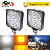 สีคู่12V 24V รถ LED แถบแสงสำหรับทำงาน63W 4X4 Offroad ไฟหน้า21SMD สปอตไลท์สำหรับ SUV A รถจักรยานยนต์กระพริบ