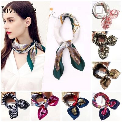 ☬◊ Women Small Square Silk Scarves/ 50x50cm Fashion Printing Neckerchief/ Girls Party Hair Bands