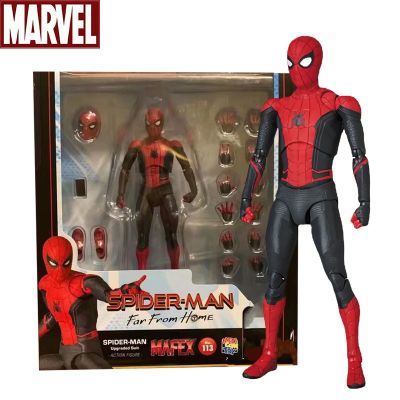 ZZOOI KO Mafex 113 103 Spiderman Action Figure Toys High Quality Multi-accessories Spider Man Movable Model Dolls Collectible Gifts