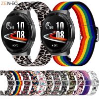 yiqtft Nylon 22MM watchband for Samsung Galaxy Watch3 45mm/Huawei GT2 PRO/Huawei watch GT 2e adjustable elastic printing strap