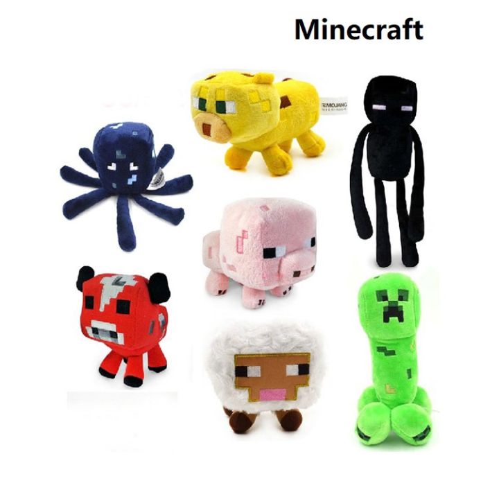 15 Styels Minecraft Plush Toys Doll Soft Stuffed Steve Creeper Enderman  Wolf Zombie Spider Skeon Anime For Children's Party | Lazada