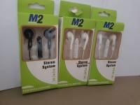 หูฟังเสียงดีมือถือรุ่น M2 ขนาด 3.5mm stereo Sound  รองรับมือถือทุกรุ่น รับประกัน1ปี