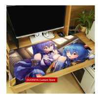 Anime Ganyu Genshin Impact Large Thicken Mouse Pad Cosplay Laptop Mice Mat Tabletop Keyboard Mat Anti-Slip Playmat Otaku Decor