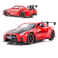 [COD]【 Rum】1:32 Scale Nissan GTR รถโลหะผสมรุ่น Light &amp; Sound Effect Diecast รถของเล่นสำหรับเด็กผู้ชายของเล่นเด็กของขวัญวันเกิดรถของเล่นเด็กของเล่นรถรุ่นรถของเล่นรุ่น Collection