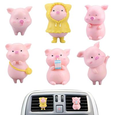 【DT】  hotCar Air Fresheners Vent Clips 3D Pig Shape Perfume Diffuser Car Outlet Fragrance Aromatherapy Ornament Car Interior Accessories