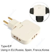 ❁ 3 in 1 EU Power Socket Plug Adapter Foldable US To EU Travel Aadapters Power Converter KR Plug Electrical Socket AC Outlet