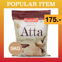 Rajdhani Whole Wheat Flour (Atta) 5kg ++ รัจฮานี แป้งโฮลวีท 5kg