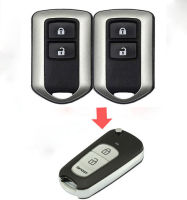 2ปุ่มเปลี่ยนดัดแปลงพลิกพับเปลือกกุญแจรีโมทกรณีสำหรับโตโยต้าใหม่ Vios Yaris Highlander Fob ปกที่สำคัญ