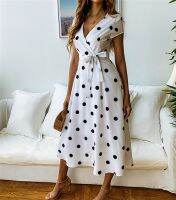 【Ladies shop】 WomenMidiBoho Evening PartyBeachLong Sundress V NeckDress