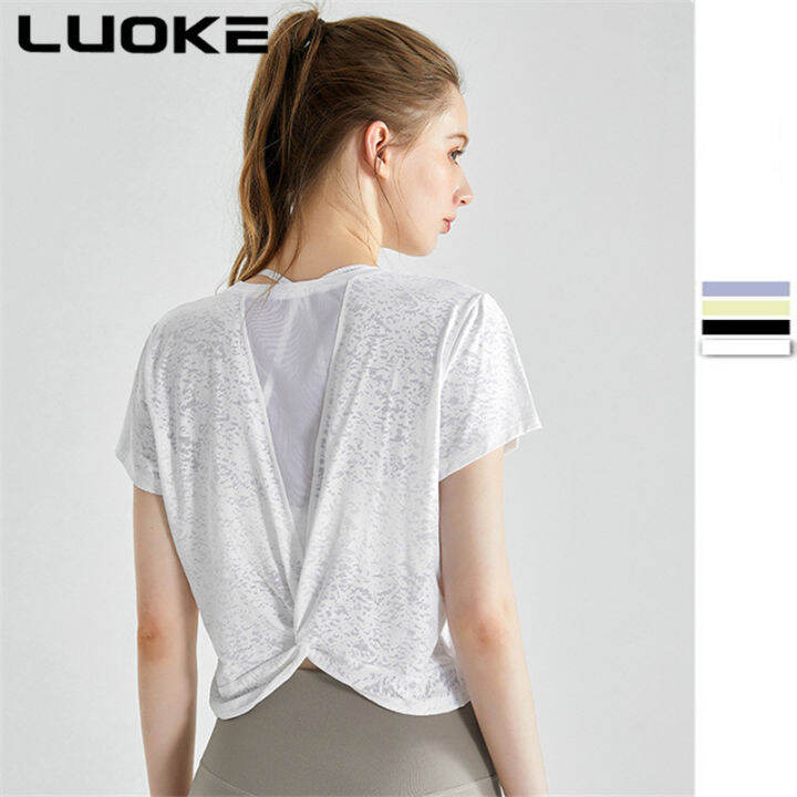 luoke-กีฬา-t-เสื้อผู้หญิงกีฬาเสื้อยืดผู้หญิงหลวมแขนยาวแบบพอดีตัวขนาดใหญ่-professional-การฝึกอบรมเสื้อชุดโยคะ