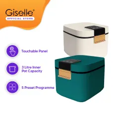 Giselle 2L Electric Rice Cooker Keep Warm Lunch Box with 304 Stainless Steel  Inner Pot (250W) - KEA0375GN