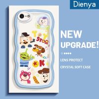 เคส Dienya สำหรับ iPhone 6 6 Plus 6S 6S Plus เคสลายการ์ตูนน่ารัก Nasa Buzz Lightyear ใหม่ Colour มาการองลายคลื่นขอบกันกระแทกแบบใสนิ่มเคสมือถือกล้องที่สร้างสรรค์ซิลิกาเจลฝาครอบป้องกัน