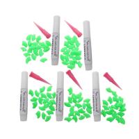 100 pcs/lot Cat Nail Caps Soft Paw Nail Protector with 5x Adhesive Glue + 5x Applicator (Green, XS)