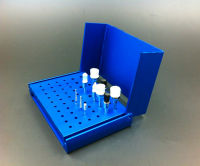 1Pc 58หลุม Autoclavable ความเร็วสูงทันตกรรม Burs ผู้ถือทันตกรรม Bur แปรงขัดถ้วยบล็อกสีฟ้า