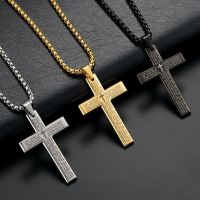 ✿☊☸ Fashion Cross Chain Pendant Necklace Fashion Men Women Metal Geometry Punk Gothic Party Jewelry Vintage Gifts