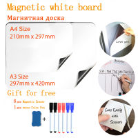 2 PCS Soft Magnetic Whiteboard A3 Size and A4 Size for Fridge Dry Eraser Message Kids Board Monthly Weekly Planner Table