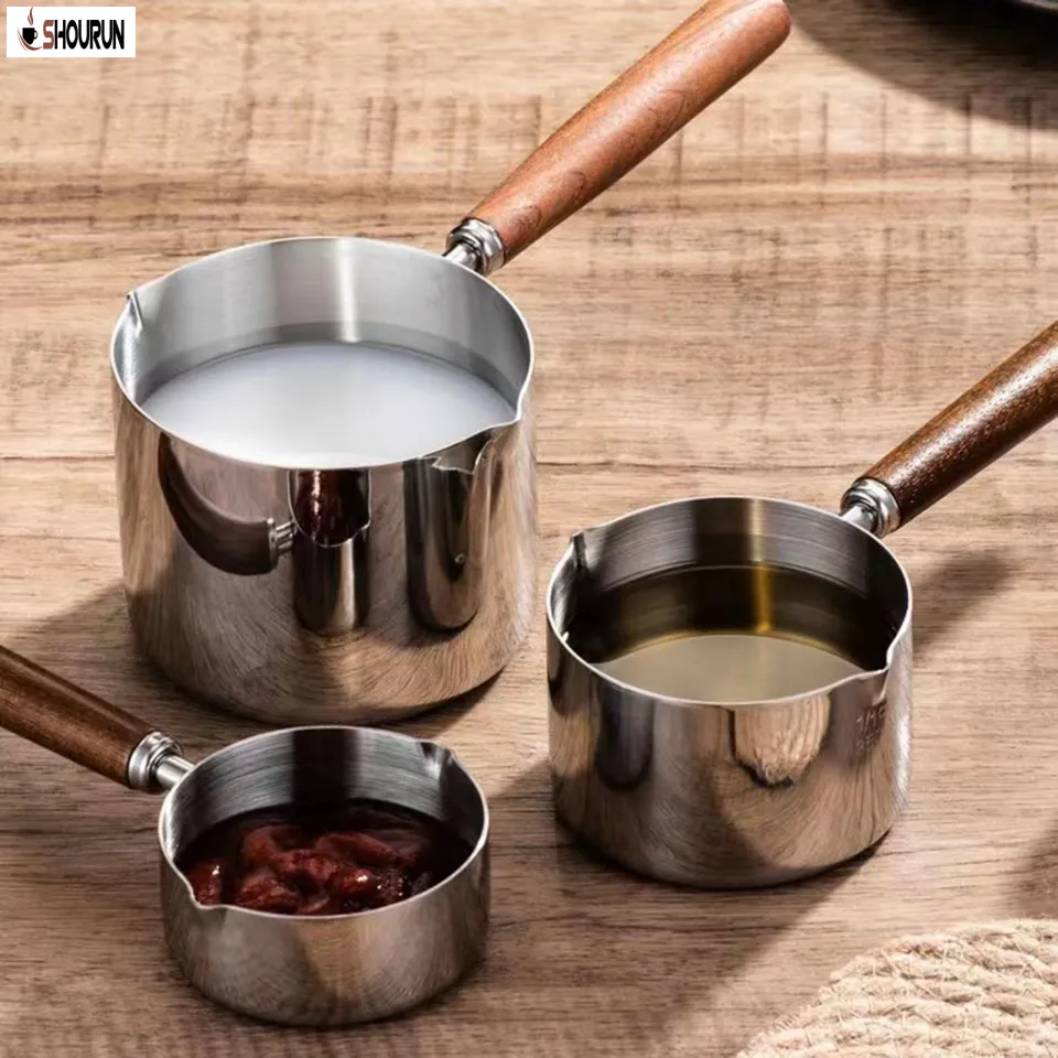 SN Stainless Steel Cooking Stock Pot Milk Warmer Small Soup Pot